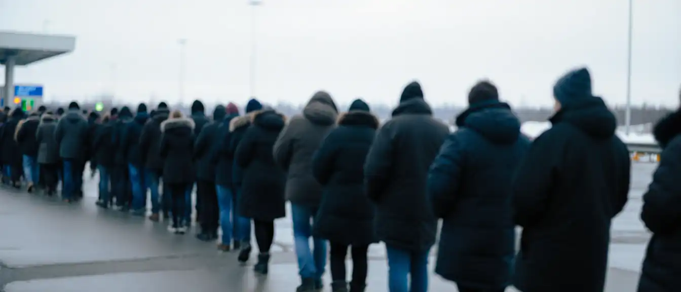 Битва за место в очереди: почему эстонская полиция не видит криминала в нарвском «рынке»
